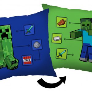 Minecraft How to Creeper párna, díszpárna 40 x 40 cm