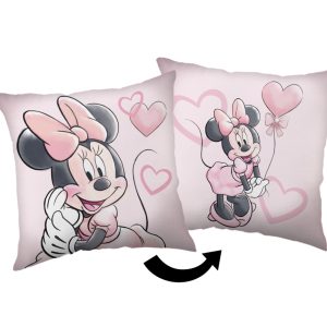 Disney Minnie Pink Heart párna, díszpárna 35x35 cm