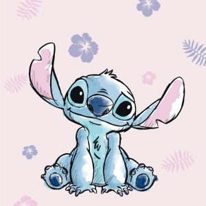 Disney Lilo és Stitch, A csillagkutya Pink mikroflanel takaró 100x150cm