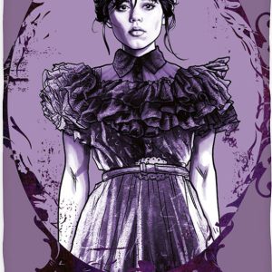 Wednesday Gothic kéztörlő, arctörlő, törölköző 30x50cm