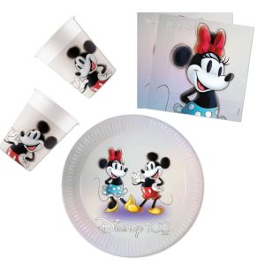 Disney 100 Minnie party szett 36 db-os 23 cm-es tányérral