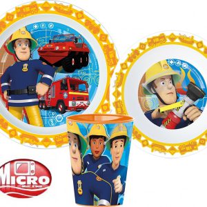 Sam a tűzoltó Rescue Mission étkészlet, micro műanyag szett, pohárral 260 ml