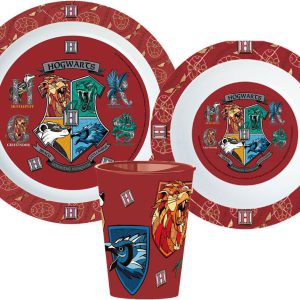 Harry Potter School Shields étkészlet, micro műanyag szett, pohárral 260 ml