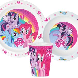 Én kicsi pónim Pink étkészlet, micro műanyag szett, pohárral 260 ml