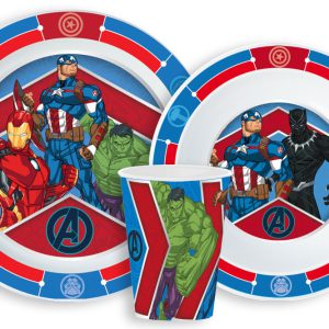 Bosszúállók Army étkészlet, micro műanyag szett, pohárral 260 ml