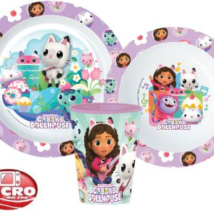 Gabi babaháza Kitty Magic étkészlet, micro műanyag szett, pohárral 260 ml