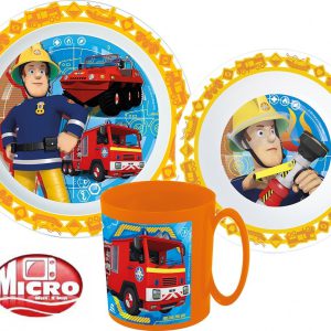Sam a tűzoltó Rescue Mission étkészlet, micro műanyag szett bögrével 350 ml