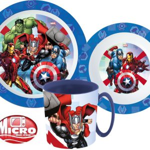 Bosszúállók Rolling Thunder étkészlet, micro műanyag szett bögrével 350 ml