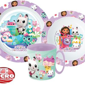 Gabi babaháza Wonderland étkészlet, micro műanyag szett bögrével 350 ml