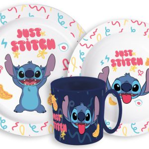 Disney Lilo és Stitch Palms étkészlet, micro műanyag szett bögrével 265 ml
