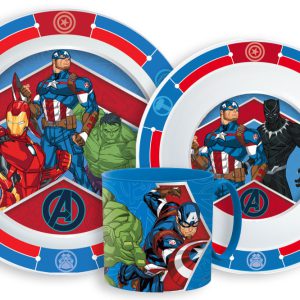 Bosszúállók Army étkészlet, micro műanyag szett bögrével 265 ml