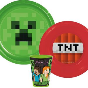Minecraft TNT étkészlet, műanyag szett