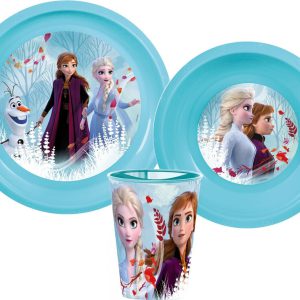Disney Jégvarázs Blue Forest étkészlet, műanyag szett