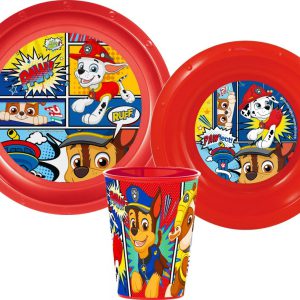 Mancs Őrjárat Comic étkészlet, műanyag szett