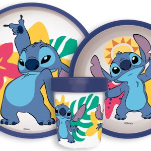 Disney Lilo és Stitch Palms csúszásmentes étkészlet, micro műanyag szett