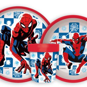 Pókember Midnight Flyer csúszásmentes étkészlet, micro műanyag szett