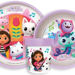 Gabi babaháza Wonderland csúszásmentes étkészlet, micro műanyag szett