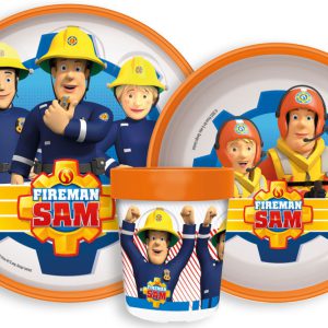 Sam a tűzoltó Rescue Mission csúszásmentes étkészlet, micro műanyag szett