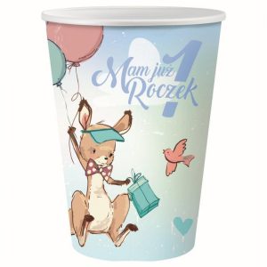 Első születésnap Kangaroo papír pohár 6 db-os 270 ml