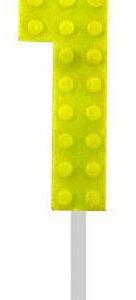 Építőkocka 1-es Yellow Blocks tortagyertya, számgyertya