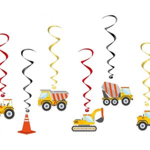 Construction, Építkezés szalag dekoráció 6 db-os szett