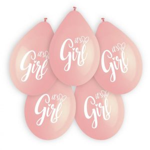 It's a Girl Pink függő léggömb, lufi 5 db-os 13 inch (30 cm)