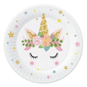 Unikornis Star papírtányér 6 db-os 18 cm