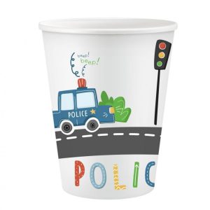 Rendőr Beep papír pohár 6 db-os 266 ml