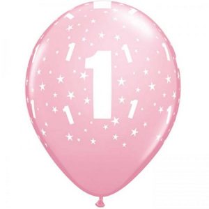 Rózsaszín 1 Pastel léggömb, lufi 6 db-os 11 inch (28 cm)
