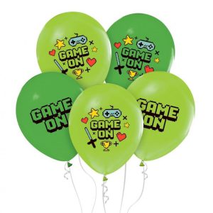 Játék Game On léggömb, lufi 5 db-os 12 inch (30cm)