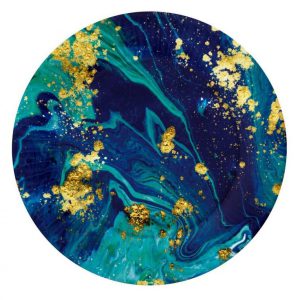 Kék Midnight Blue papírtányér 6 db-os 18 cm