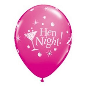 Lánybúcsú Hen Night léggömb, lufi 6 db-os 12 inch (30cm)