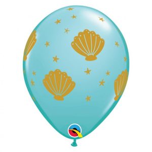 Kagyló Sea léggömb, lufi 6 db-os 11 inch (28 cm)