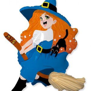 Boszorkány Broom fólia lufi 104 cm