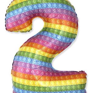 Pop It 2-es szám fólia lufi 69 cm (WP)