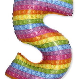 Pop It 5-ös szám fólia lufi 69 cm (WP)
