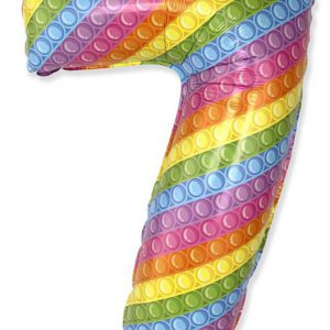 Pop It 7-es szám fólia lufi 69 cm (WP)