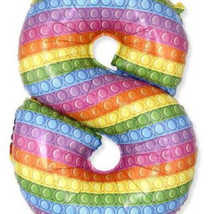 Pop It 8-as szám fólia lufi 69 cm (WP)