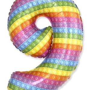 Pop It 9-es szám fólia lufi 69 cm (WP)