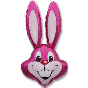 Nyuszifej Pink fólia lufi 90 cm