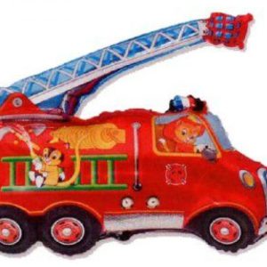 Tűzoltóautó Fire Car fólia lufi 36 cm (WP)