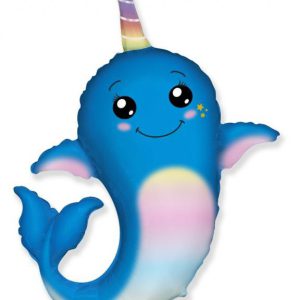 Narvál Blue fólia lufi 36 cm (WP)