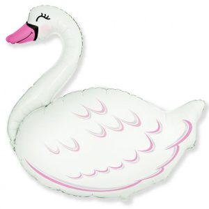 Hattyú White fólia lufi 36 cm (WP)