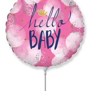 Hello Baby Pink fólia lufi 36 cm (WP)