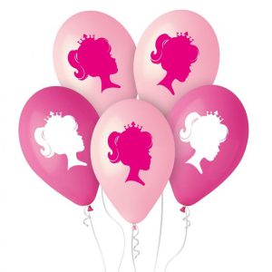 Hercegnő My Pink World léggömb, lufi 5 db-os 12 inch (30 cm)