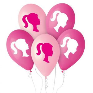 Hercegnő My Pink World Ponytail léggömb, lufi 5 db-os 12 inch (30 cm)