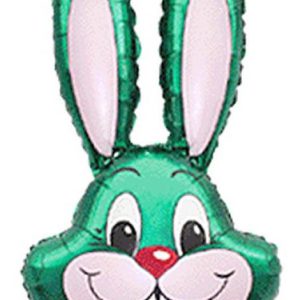 Nyuszifej Green fólia lufi 36 cm (WP)