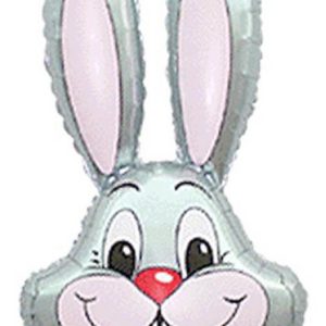 Nyuszifej Grey fólia lufi 36 cm (WP)