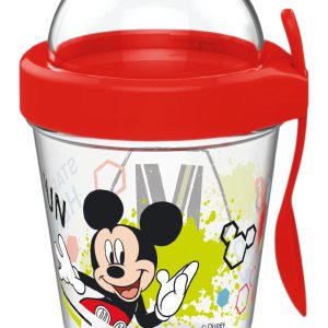 Disney Mickey Fun pohár snack tartó fedéllel és kanállal 350 ml