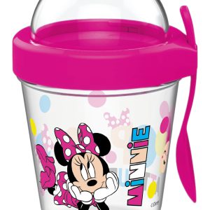 Disney Minnie Chill pohár snack tartó fedéllel és kanállal 350 ml